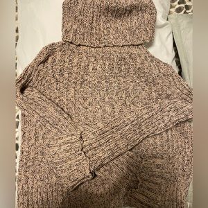 Multicolor pink free people cropped turtleneck size xs